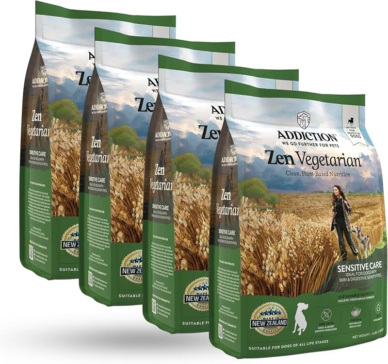 Vegetarian Dry Dog Food for Sensitive Dogs, 4lb
