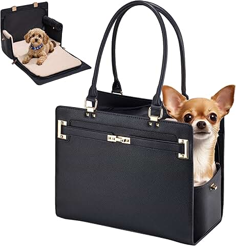 Stylish Small Dog Purse Carrier with Cushion