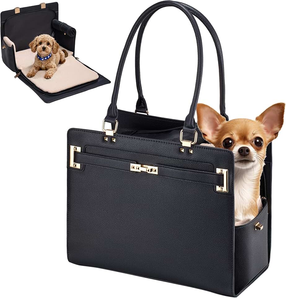 Stylish Small Dog Purse Carrier with Cushion