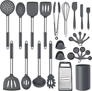 27-Piece Silicone Kitchen Utensil Set with Holder