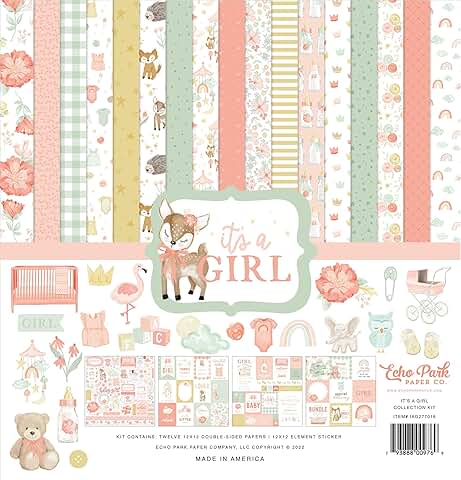 It's A Girl 12x12 Paper Kit