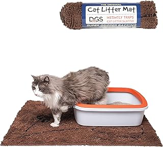 Absorbent Cat Litter Mat with Plush Surface