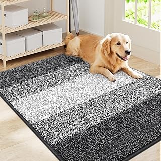 Dog Door Mat for Muddy Paws, Absorbs Dirt and Moisture