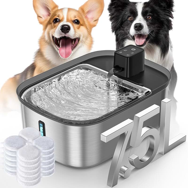Wireless Water Fountain for Large Dogs and Cats