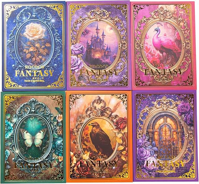 180pcs Vintage Scrapbook Paper with Roses Animals and Castles