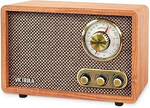 Retro Wood Bluetooth Radio with Built-in Speakers