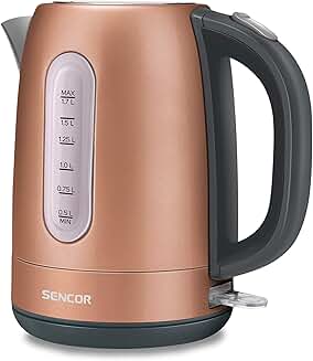 1.7L Stainless Steel Electric Kettle with Safety Lock