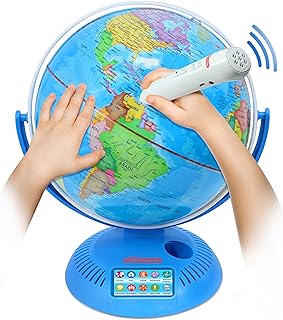 Interactive 9-inch Globe with Smart Pen for Kids