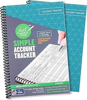 Premium checkbook and debit card ledger set, teal
