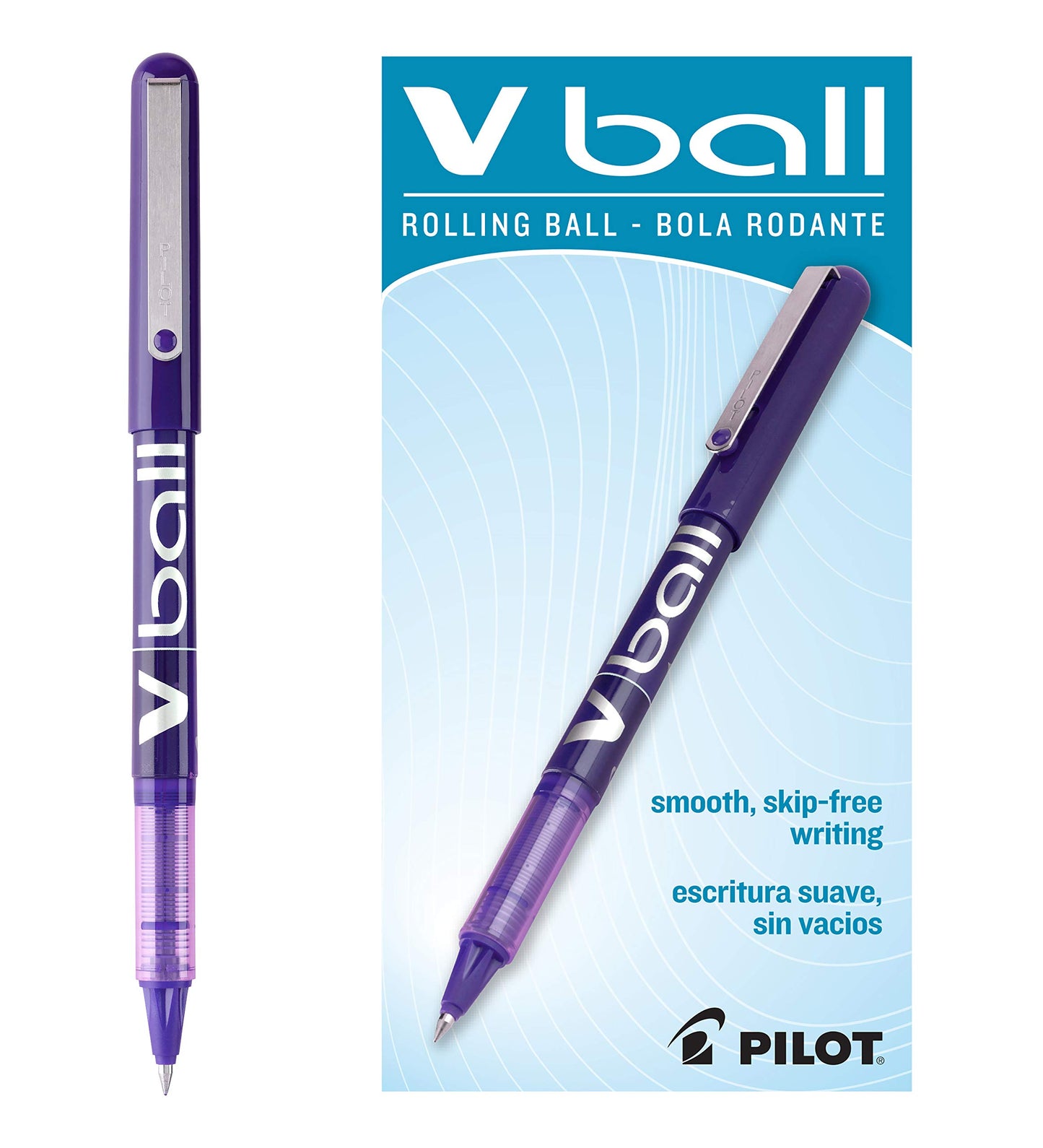 12 Purple Ink Liquid Ballpoint Pens