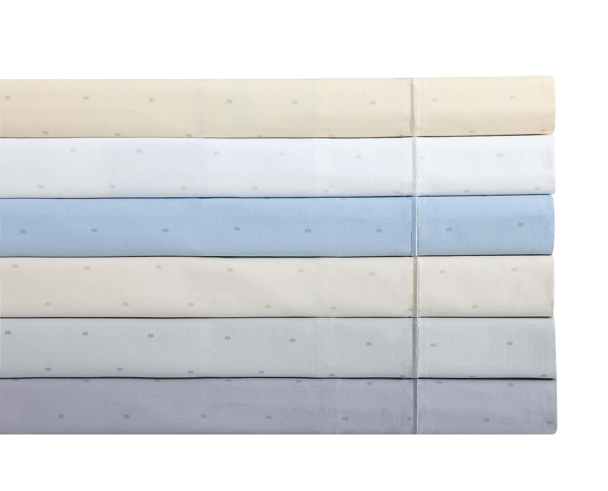 310 Thread Count Clic Dot Cotton Sateen King Sheet Set in Almond Milk