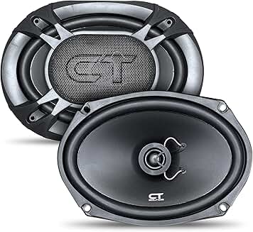 Pair of 6x9 Inch Coaxial Car Speakers, 200 Watts