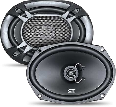 Pair of 6x9 Inch Coaxial Car Speakers, 200 Watts