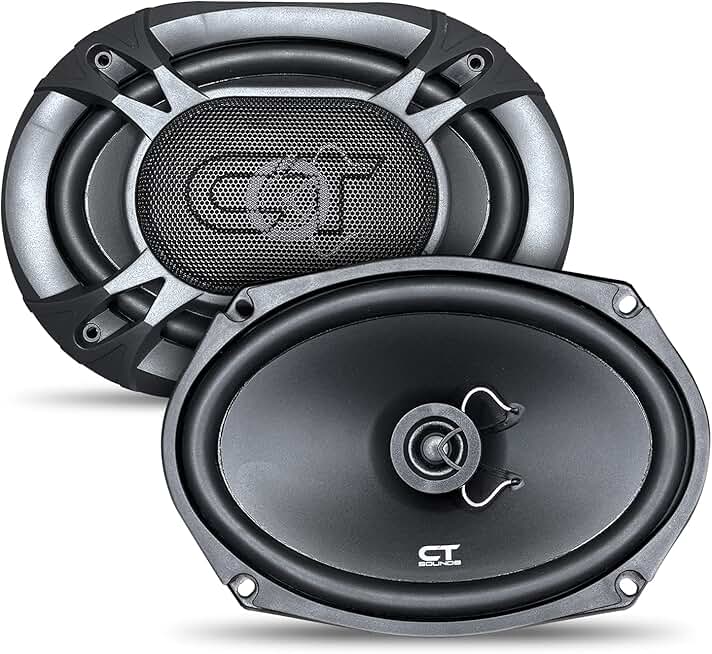 Pair of 6x9 Inch Coaxial Car Speakers, 200 Watts