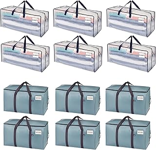 12 Pack Moving and Storage Bags with Backpack Straps
