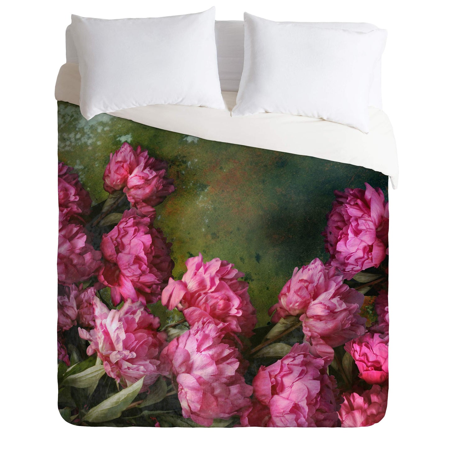 Lisa Argyropoulos Peony Romance Duvet Set with Pillow Sham, Twin, Pink