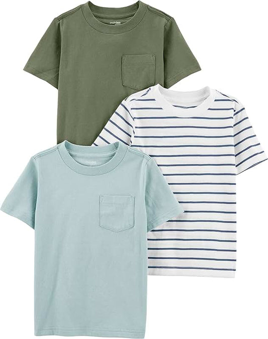 Three Baby Boys' Short-Sleeve T-Shirts