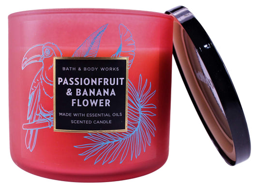 Pionfruit and Banana Flower 3 Wick Scented Candle 14.5 Ounce