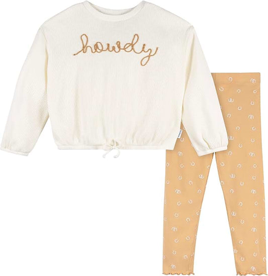 Baby Girl's Long Sleeve Top and Leggings Set