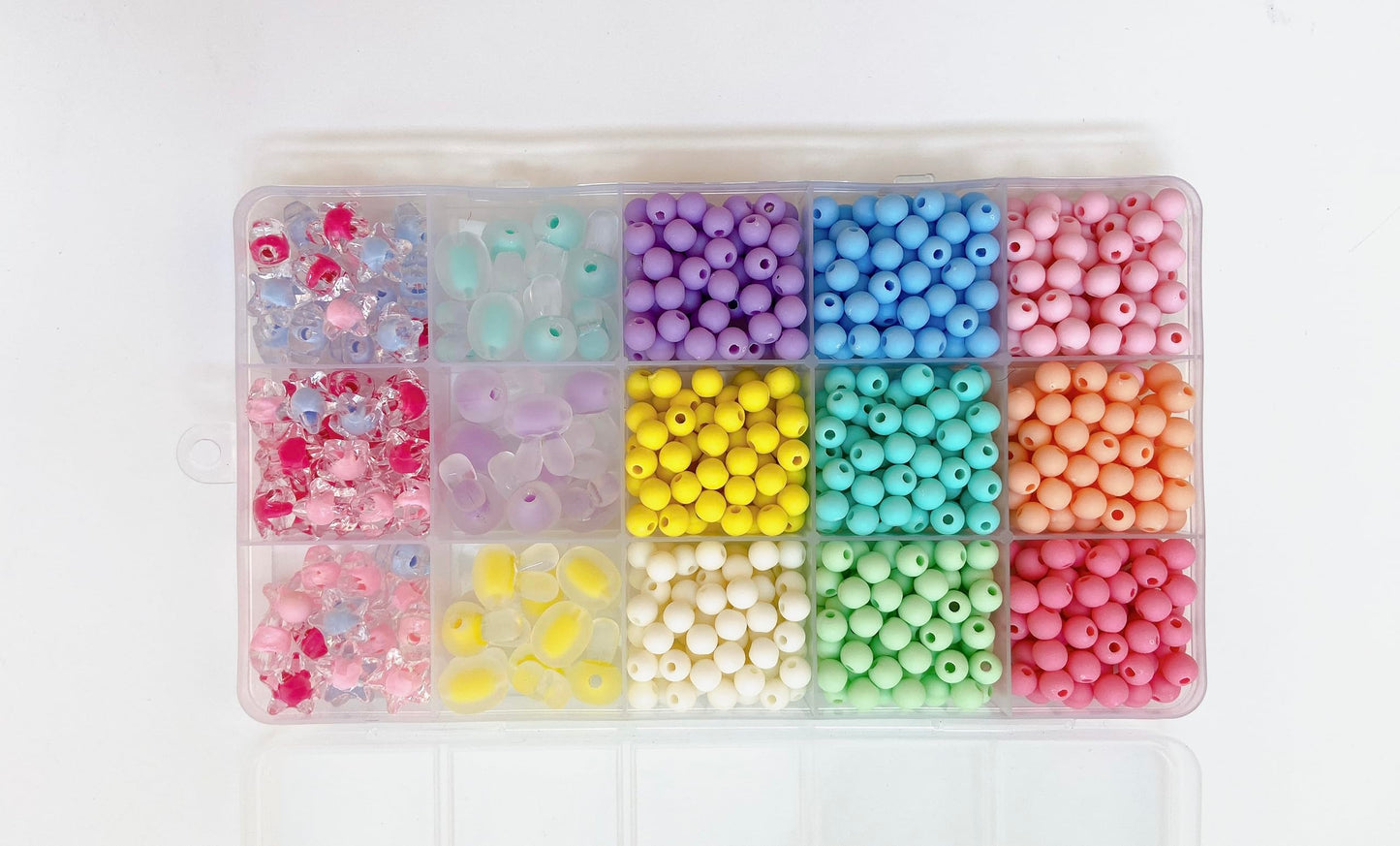 800pcs Colorful Round Beads for Jewelry Making Kit