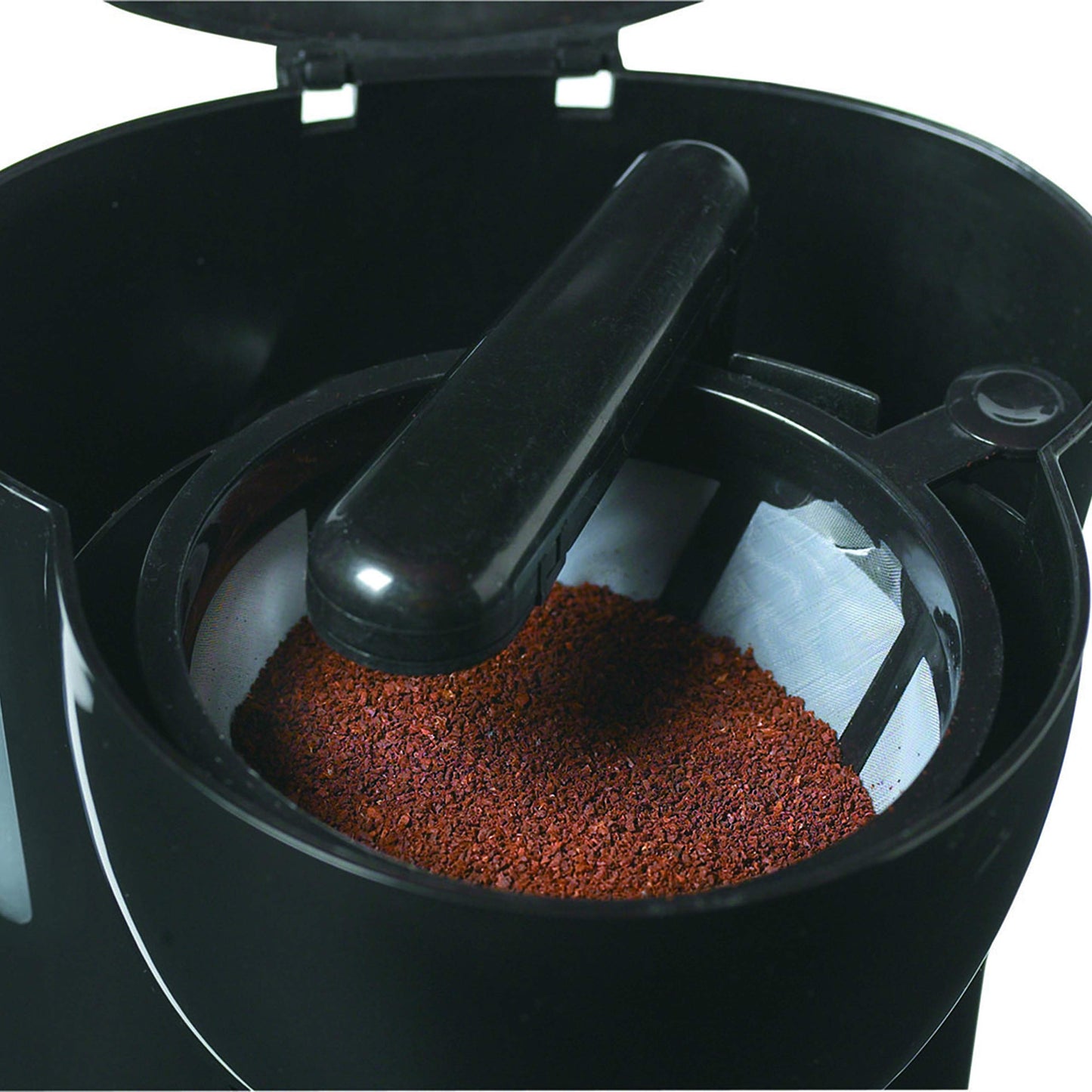 1 Cup Mini Compact Drip Maker with Reusable Mesh Filter for Coffee Grounds, 10 Oz, Black