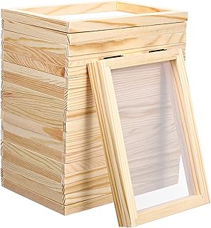 Set of 8 Wooden Paper Making Frames for Crafts