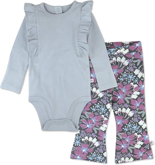 Baby Girls' Long Sleeve Ruffle Bodysuit and Leggings Set