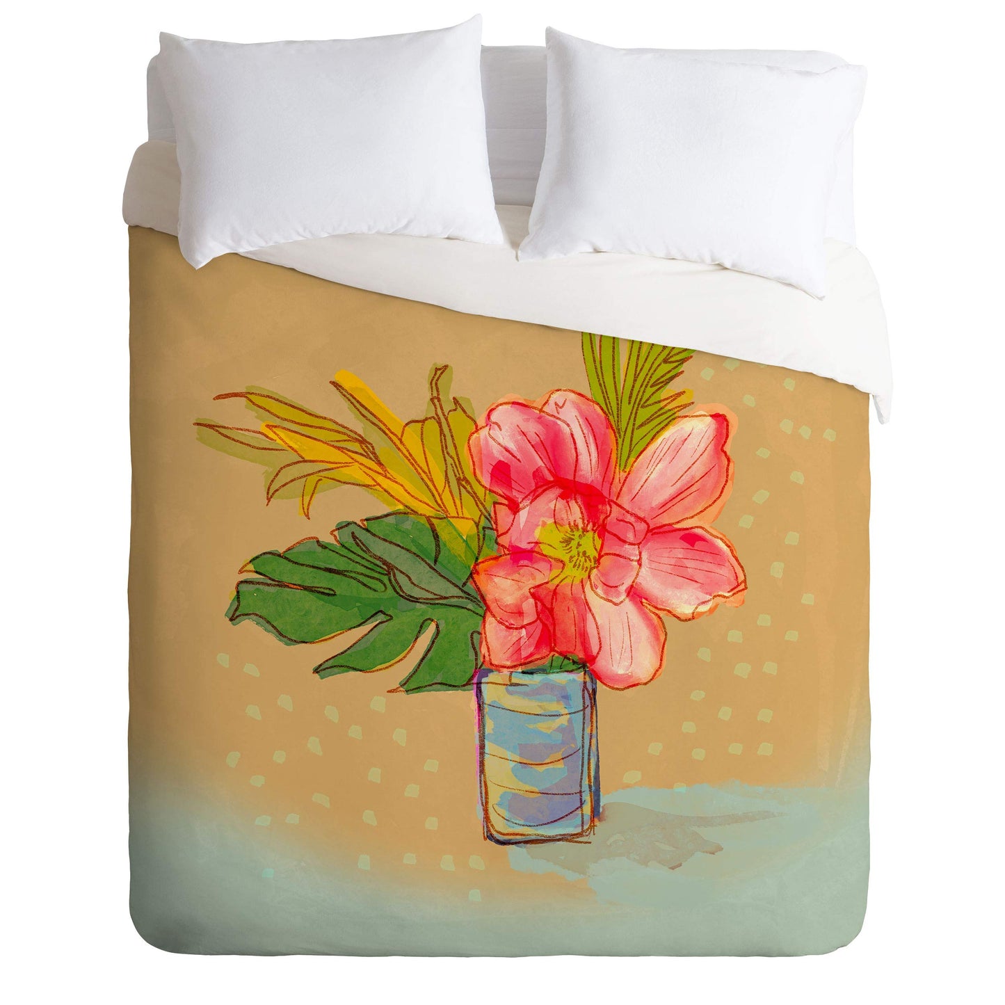 Sewzinski Tropical Still Life Pillowcase(s) Comforter Set with Pillow Sham(s), Twin/XL