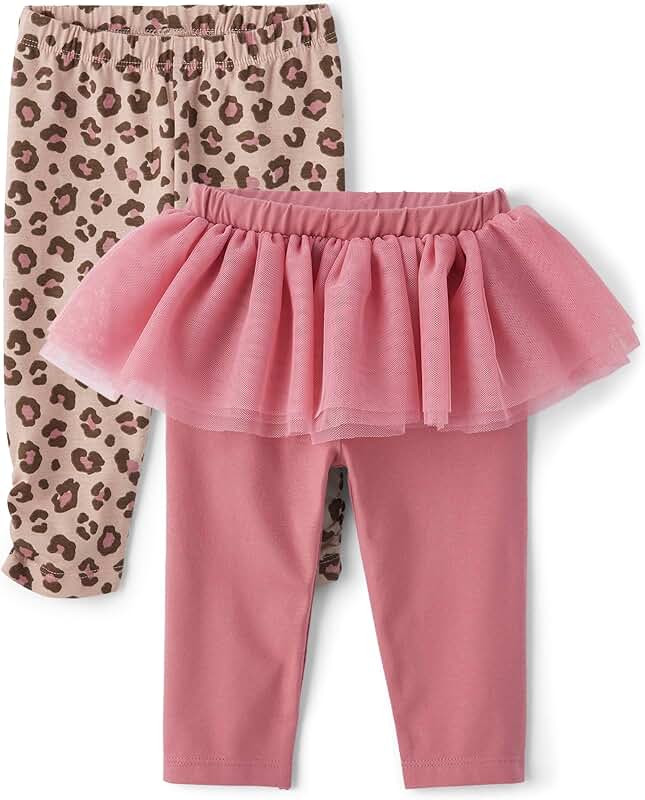 Baby Girls' Knit Pull-On Pants, 2-Pack, 9-12 Months
