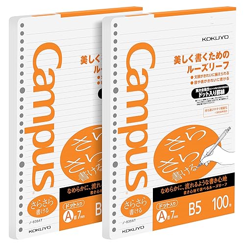 Loose Leaf Paper for Binders, 100 Sheets, B5