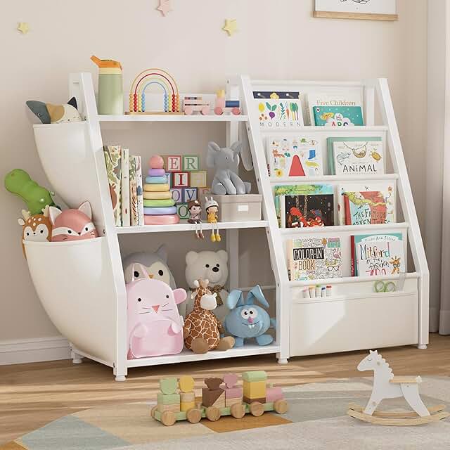 Kids' 3-Tier Book and Toy Storage Shelf