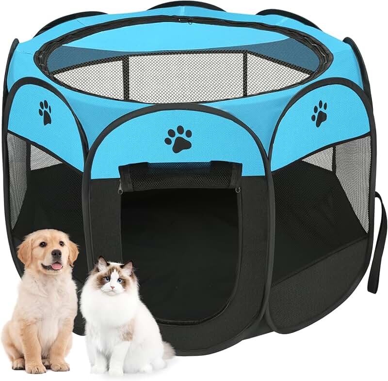 Indoor and outdoor pet playpen for cats and small animals