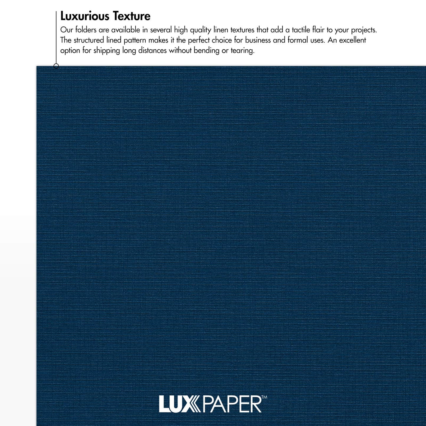 9x12 Nautical Blue Linen Presentation Folders, 25 Pack