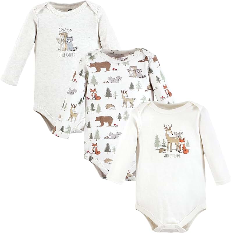 Baby boys cotton long-sleeve bodysuits pack