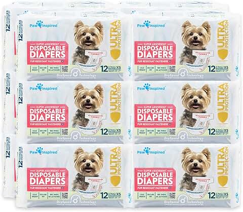 Disposable dog diapers for female dogs in heat or incontinence