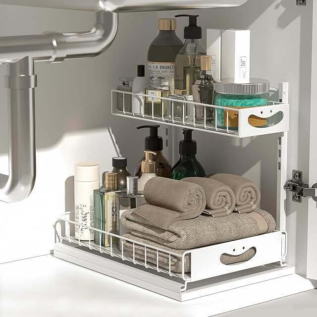 Under Sink Organizer with Pull-Out Drawers