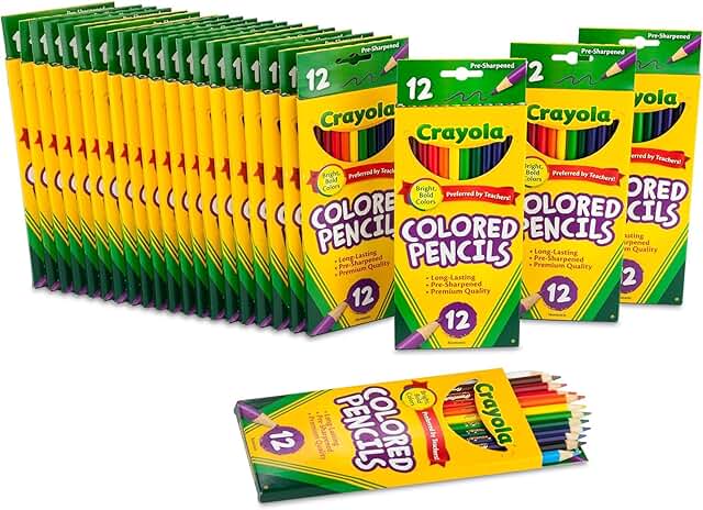 24 Colored Pencils for Kids, Assorted Colors