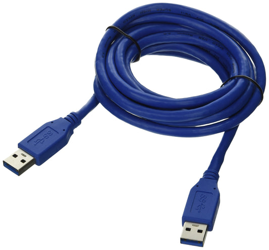 2-meter USB 3.0 Type A to Type A cable in blue