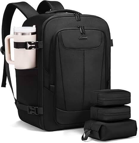 Large 40L Travel Backpack with Laptop Pocket and Cubes