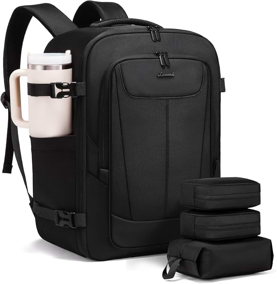 Large 40L Travel Backpack with Laptop Pocket and Cubes