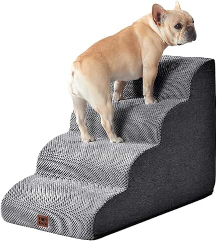 Curved Dog Stairs for High Beds, 4 Steps