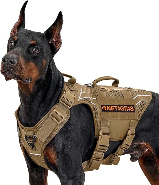 Adjustable Tactical Dog Harness for Large Dogs