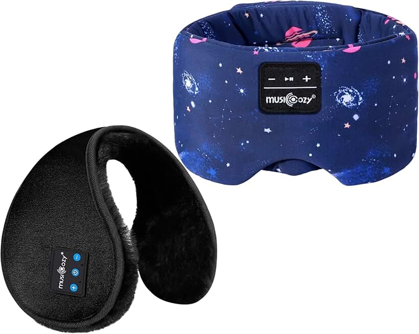 Wireless Sleep Mask with Headphones and Adjustable Band
