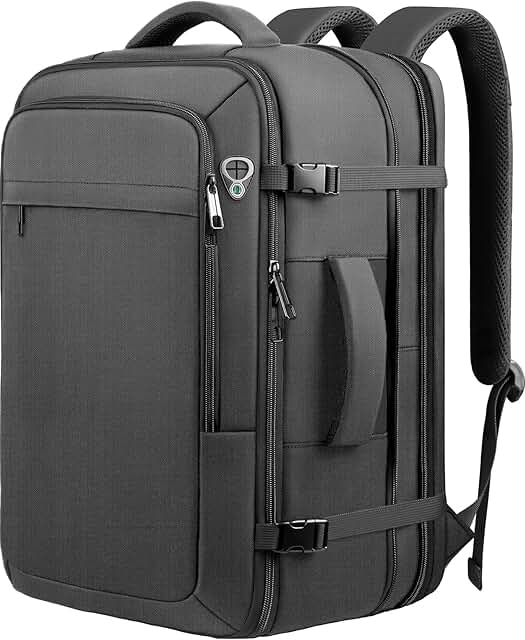 50L Expandable Travel Backpack with Laptop Compartment