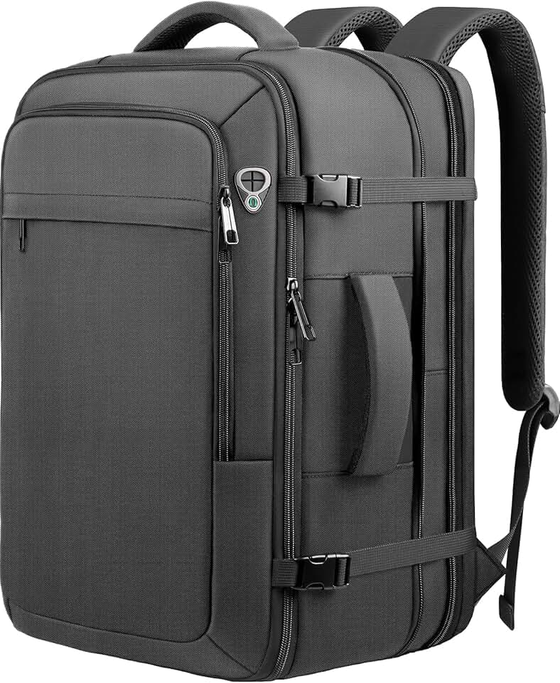 50L Expandable Travel Backpack with Laptop Compartment