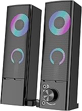 Detachable 2.0 Computer Monitor Speaker with Lights