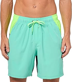 Men's Comfortable Swim Shorts with Drawstring and Elastic Waist