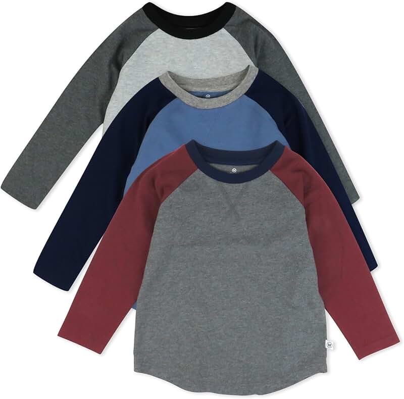 3-Pack Organic Cotton Long Sleeve Baby T-Shirts