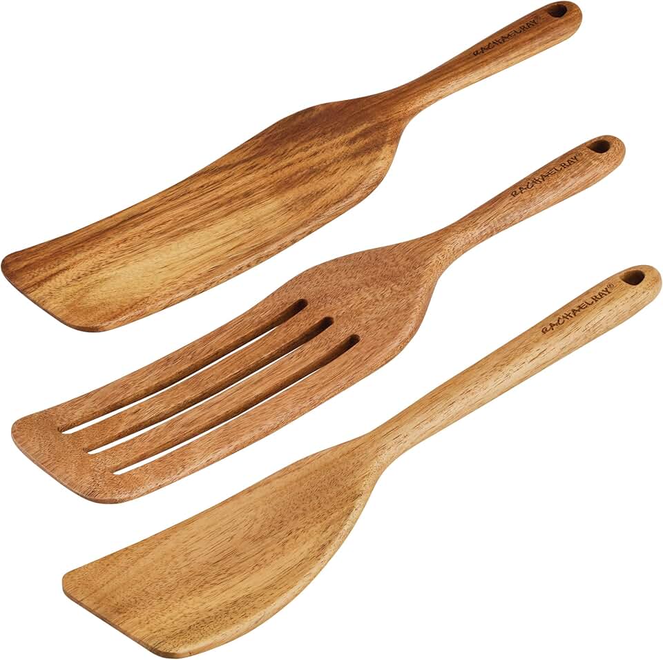 3-Piece Acacia Wood Kitchen Utensil Set