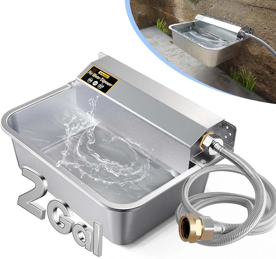 Automatic 2-Gallon Stainless Steel Dog Water Dispenser